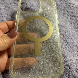 Speck Glitter Clear Phone Case with Gold Design